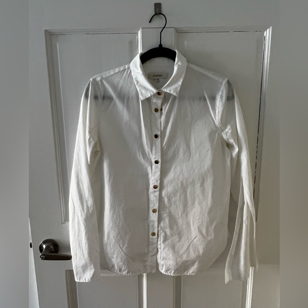 SEMSEM long Slit Sleeve Button Up Shirt Size 40